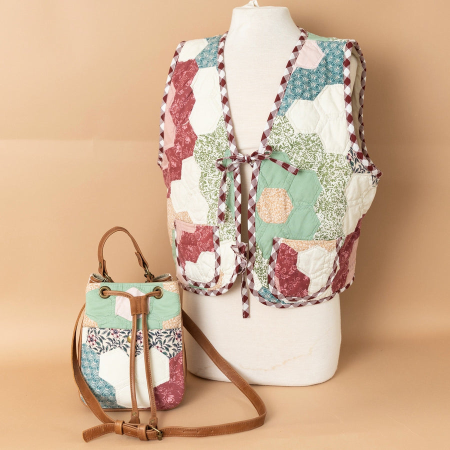 Gina Maria Bucket Bag Vintage Quilt #2