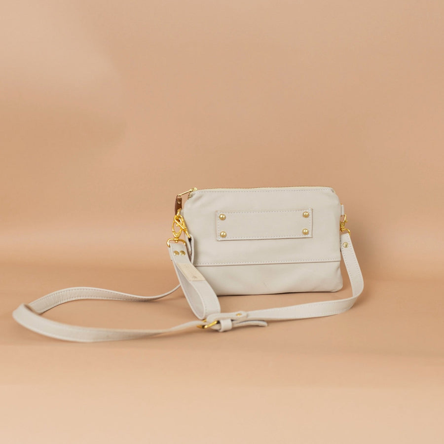 Ivey Wallet Crossbody Stone Italian Leather