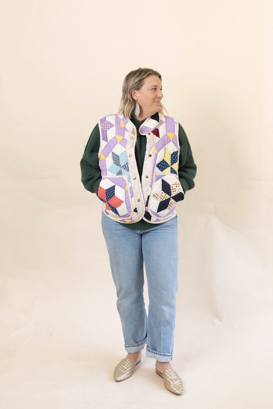 Heirloom Quilted Vest w/ Snaps MADE TO ORDER