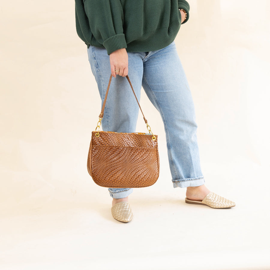 Betty Bag Cognac Butan Woven READY TO SHIP