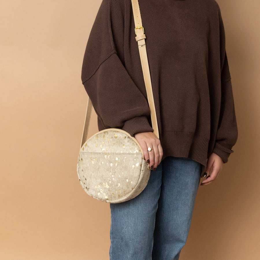Andi Crossbody Hair on Hide Latte