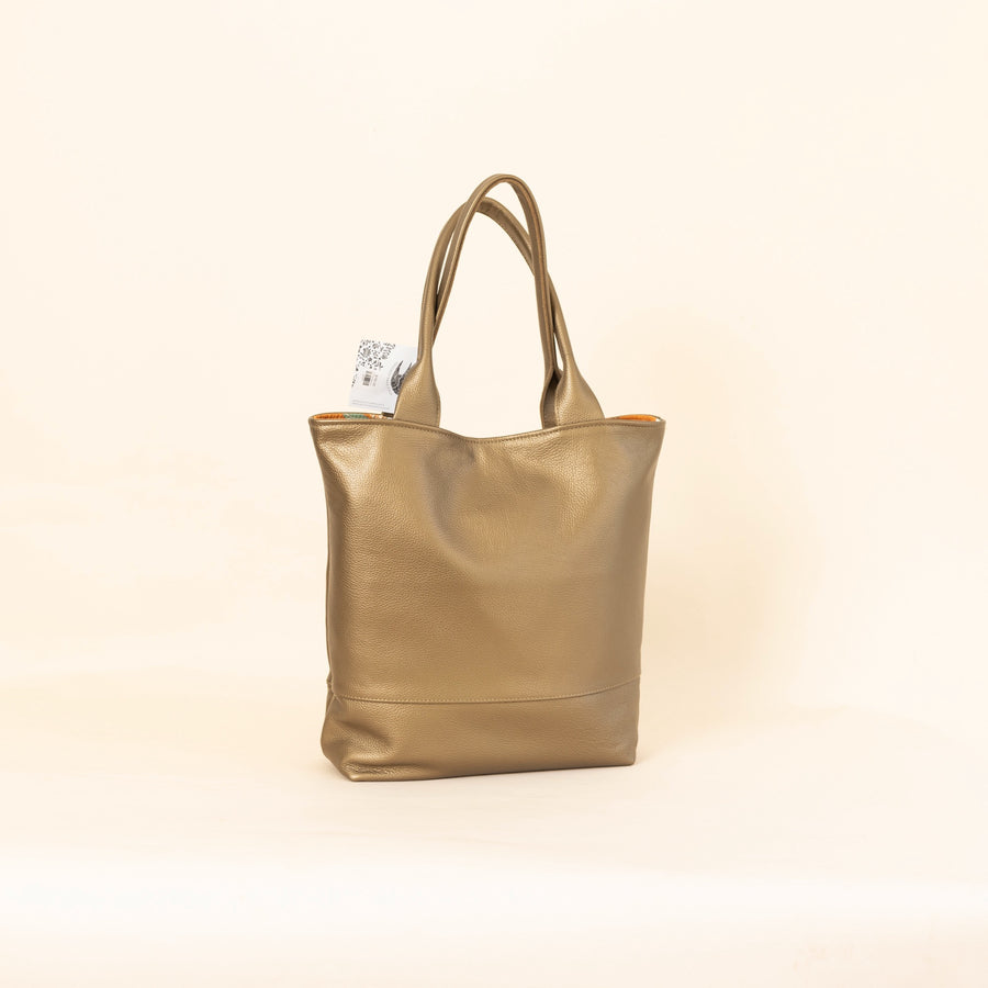 Abbey Tote All Leather Bronze