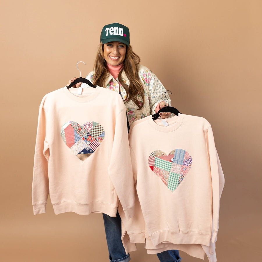 Quilted Heart Sweatshirt