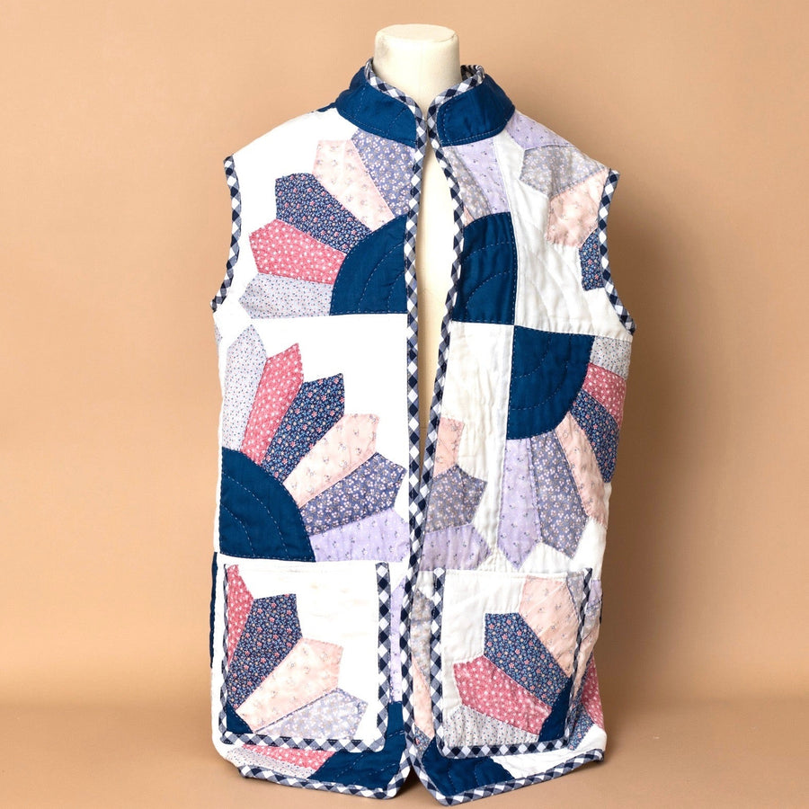 The Laura Long Quilt Vest XS/S