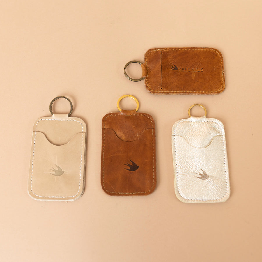 All Leather Keychain Cardholder MADE TO ORDER