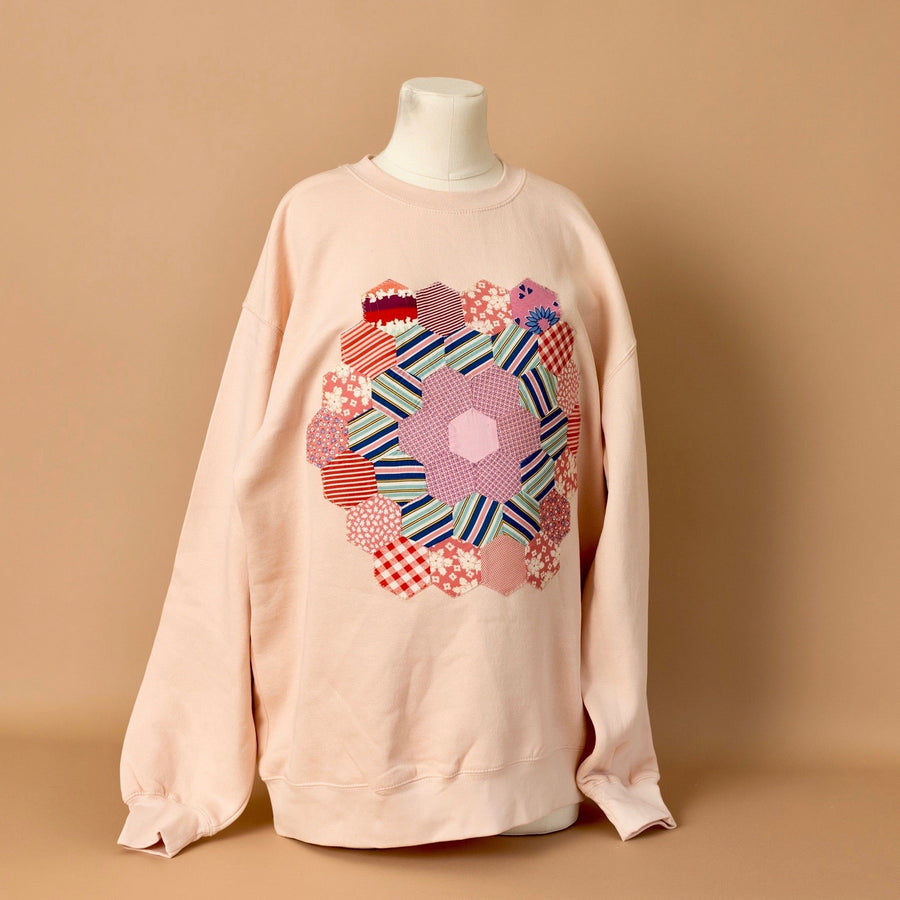 Quilted Applique Sweatshirt