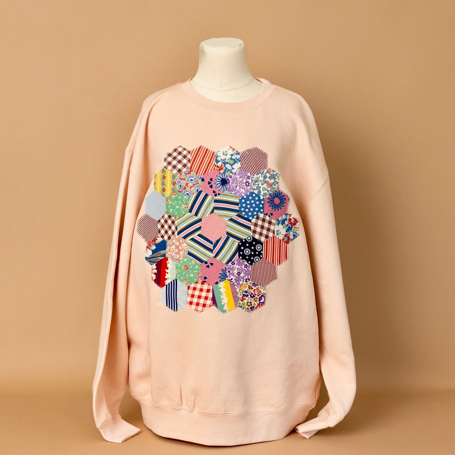 Quilted Applique Sweatshirt