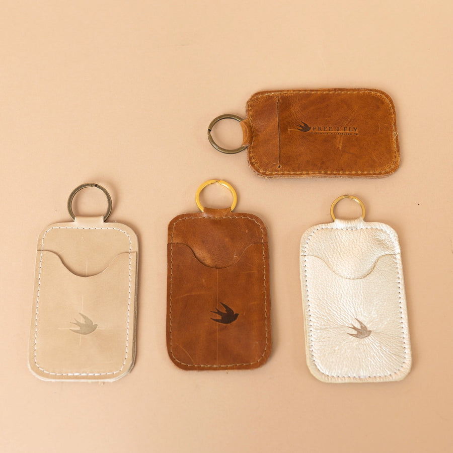 All Leather Keychain Cardholder