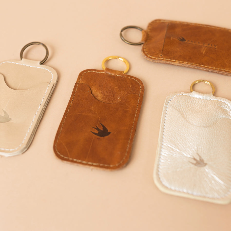All Leather Keychain Cardholder